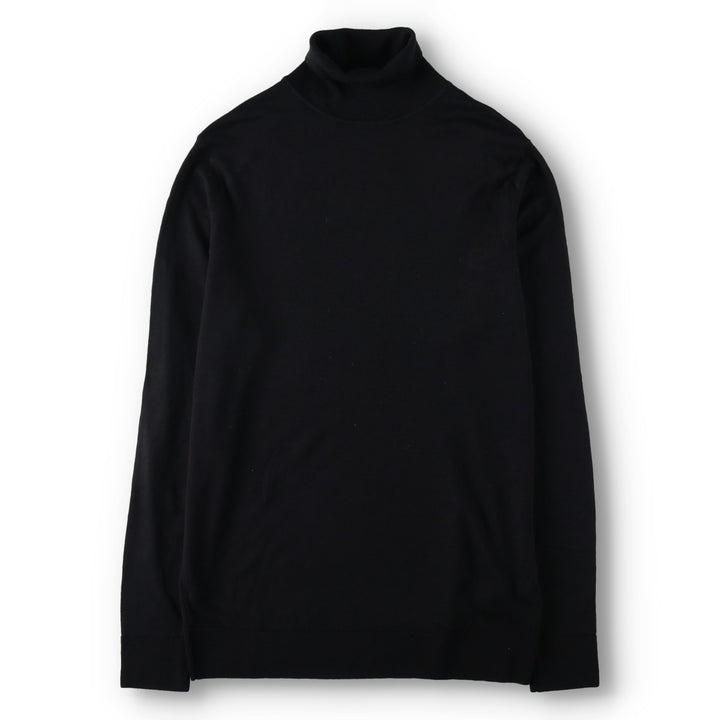 Sunspel SUNSPEL Turtleneck Wool Knit Sweater, Men's Size M (approx.) unclear black type Vintage Second Hand