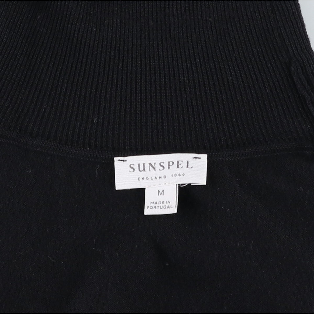 Sunspel SUNSPEL Turtleneck Wool Knit Sweater, Men's Size M (approx.) unclear black type Vintage Second Hand
