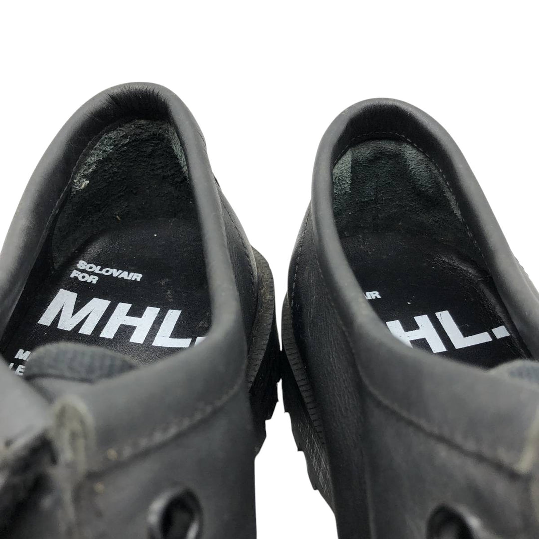 MHL. SOLOVAIR Moccasin Shoes, Made in England, Size 5 Women's 23.5cm genuine leather black type Vintage Second Hand