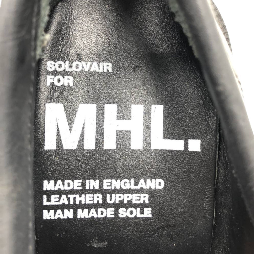MHL. SOLOVAIR Moccasin Shoes, Made in England, Size 5 Women's 23.5cm genuine leather black type Vintage Second Hand