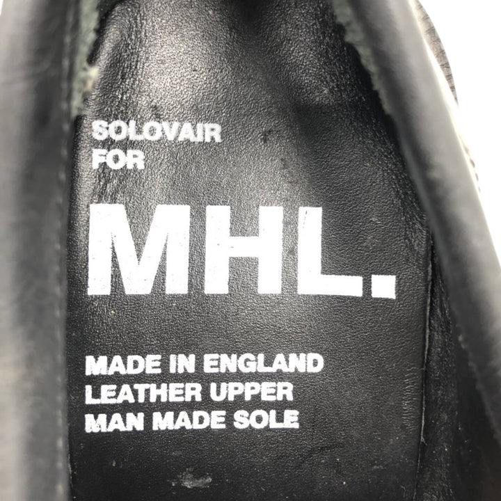 MHL. SOLOVAIR Moccasin Shoes, Made in England, Size 5 Women's 23.5cm genuine leather black type Vintage Second Hand