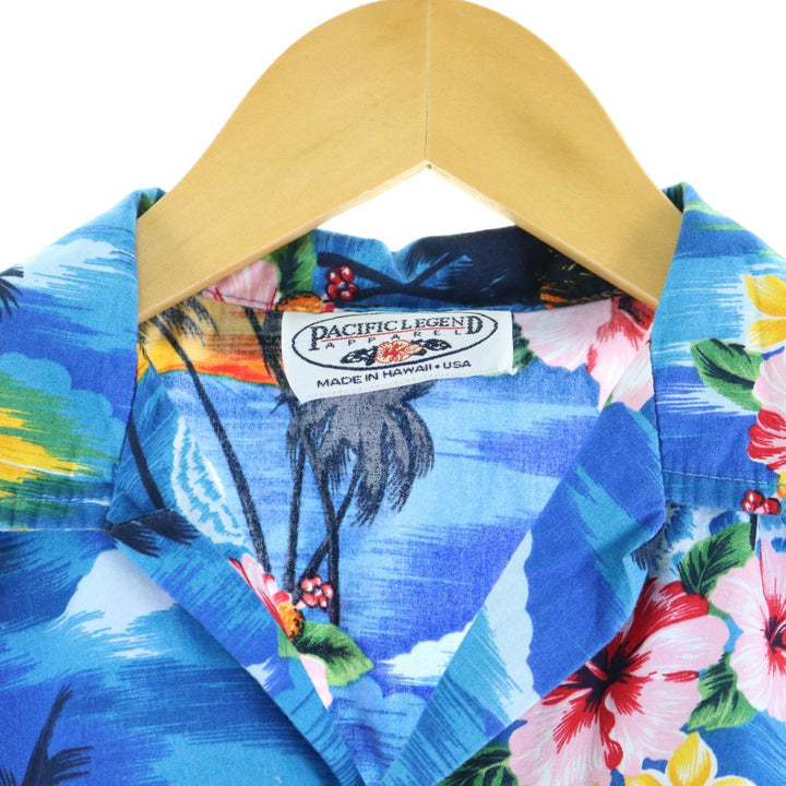 PACIFIC LEGEND Hawaiian Aloha Shirt Made in Hawaii S /eaa061160