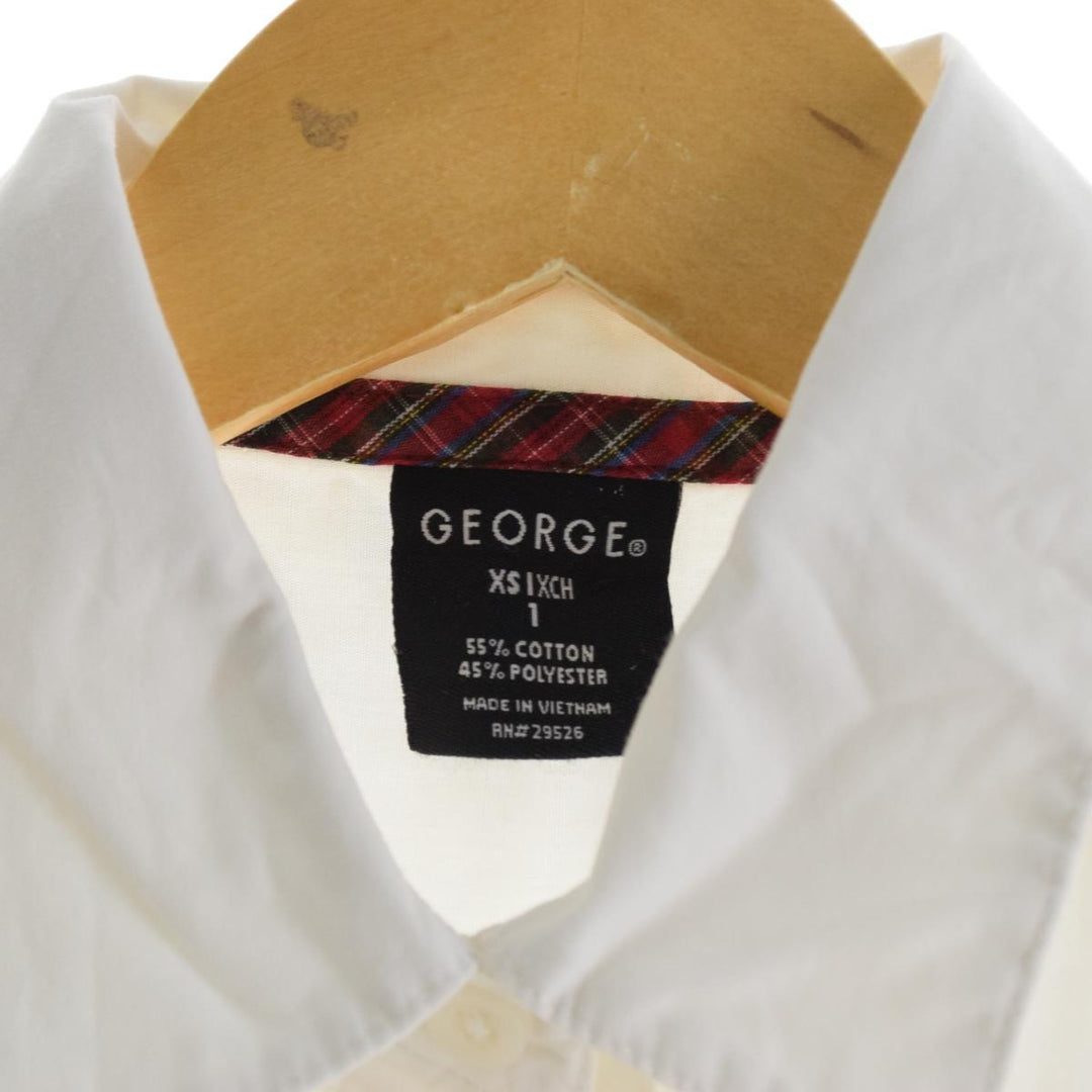 GEORGE Short Sleeve Polycotton Shirt Women's XS /eaa146281