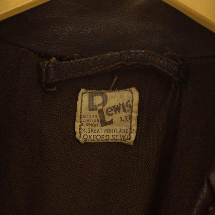 1940'S Lewis Leathers D.Lewis Long Jean Double Rider Jacket Men's M Vintage /eaa236696