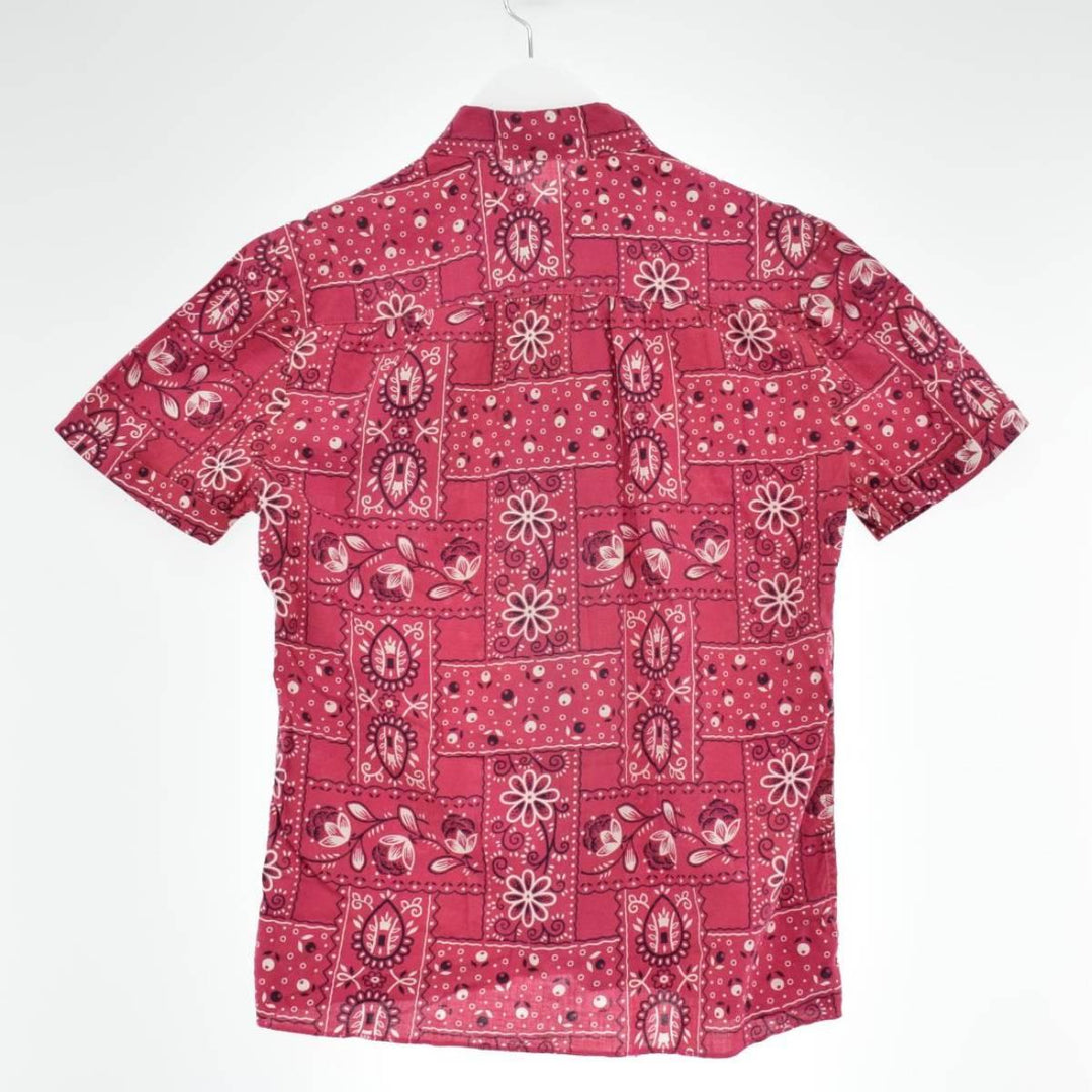 ~70'S SUN TOGS OF ARIZONA Bandana Pattern All-over Print Short Sleeve Shirt Women's M Vintage /eaa246066