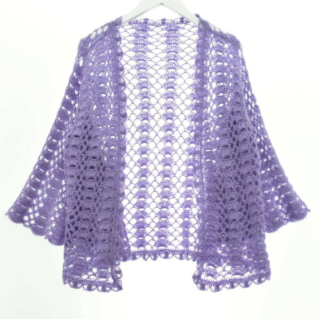 Crochet knit cardigan, women's M, vintage /eaa246458