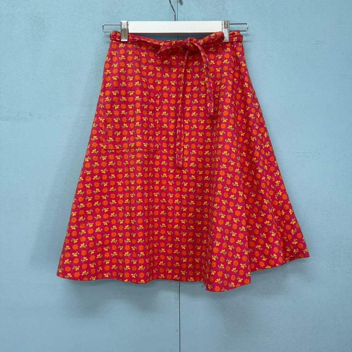 Floral print half-length wrap skirt for women, M /eaa246541