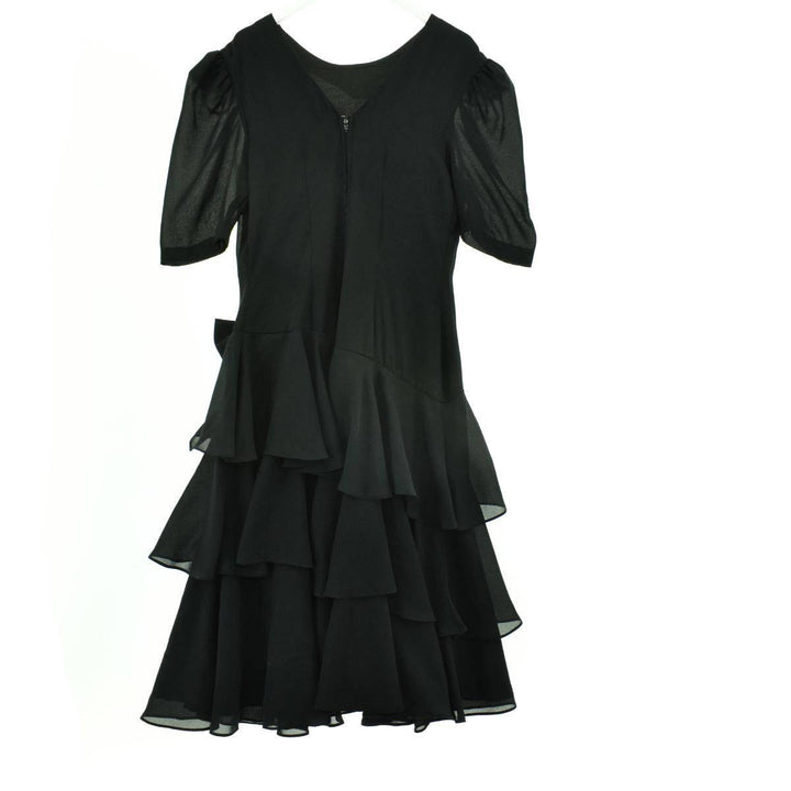 70'S - Late Edition Ribbon 5/4 Sleeve Tiered Dress Women's M Vintage /eaa246724