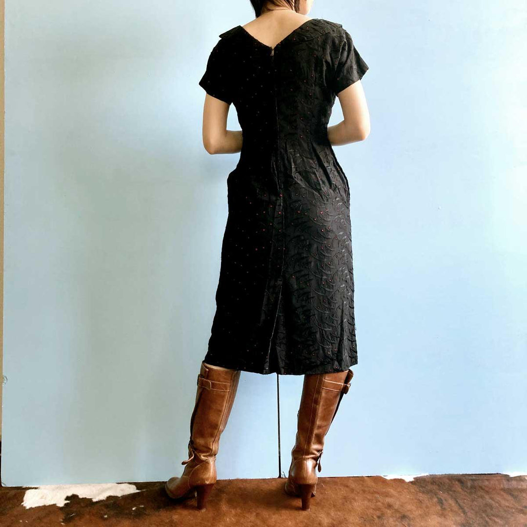 ~50'S SMARTCRAFT short sleeve tight dress women's M vintage /eaa246740