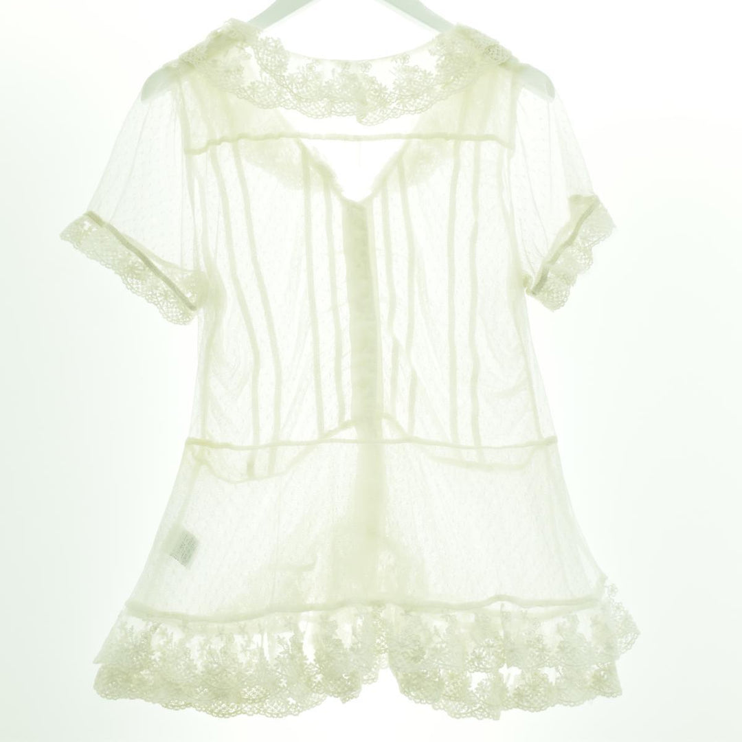 Lapis All-Lace Short Sleeve Blouse Women's S /eaa246760