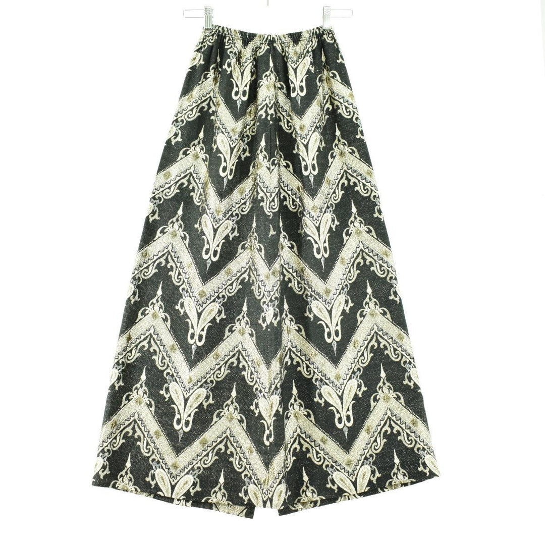 All-over print maxi length flared skirt, women's size M, vintage / eaa246775