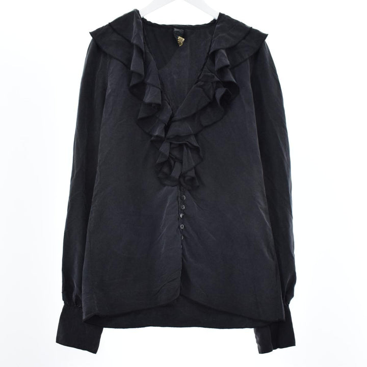 Ruffled long sleeve blouse for women, size M /eaa246957