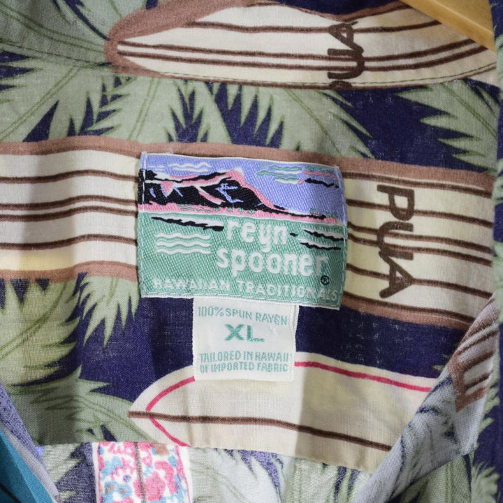 80s-90'S REYNSPOONER Diamond Head Tag Rayon Hawaiian Aloha Shirt Made in Hawaii Men's XL Vintage /eaa249130