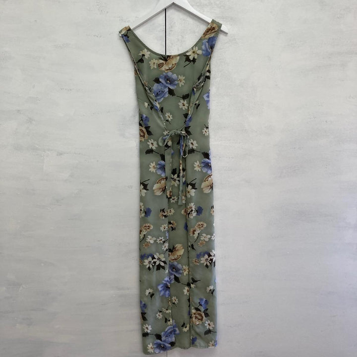 SUZY PETITES Floral Sleeveless A-line Dress Women's M Vintage /eaa271937