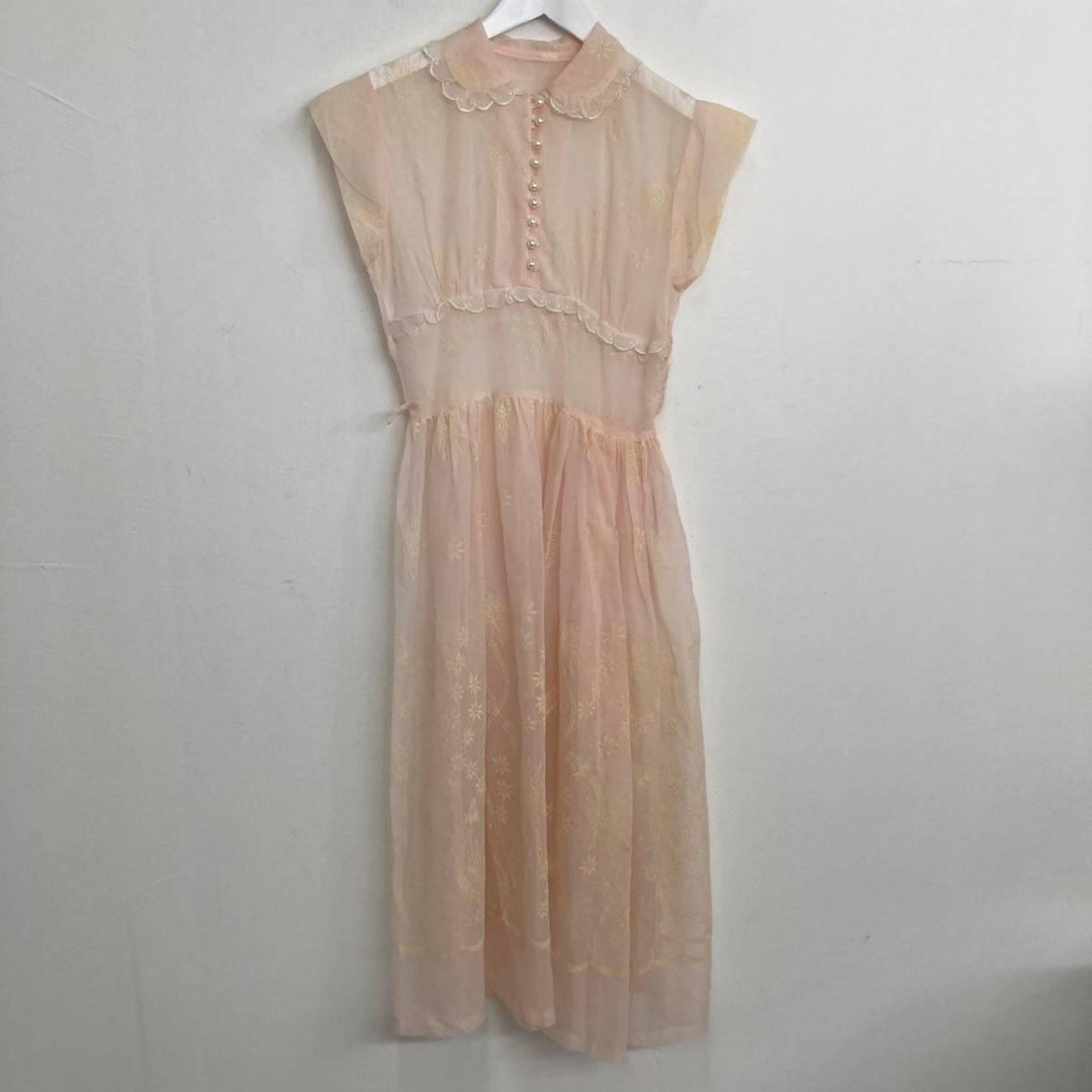 ~50'S UNKNOWN Short Sleeve Dress Women's M Vintage /eaa280850