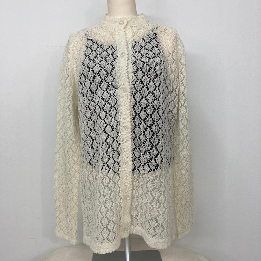 Crochet knit cardigan for women, size M [Elle] /eaa286297