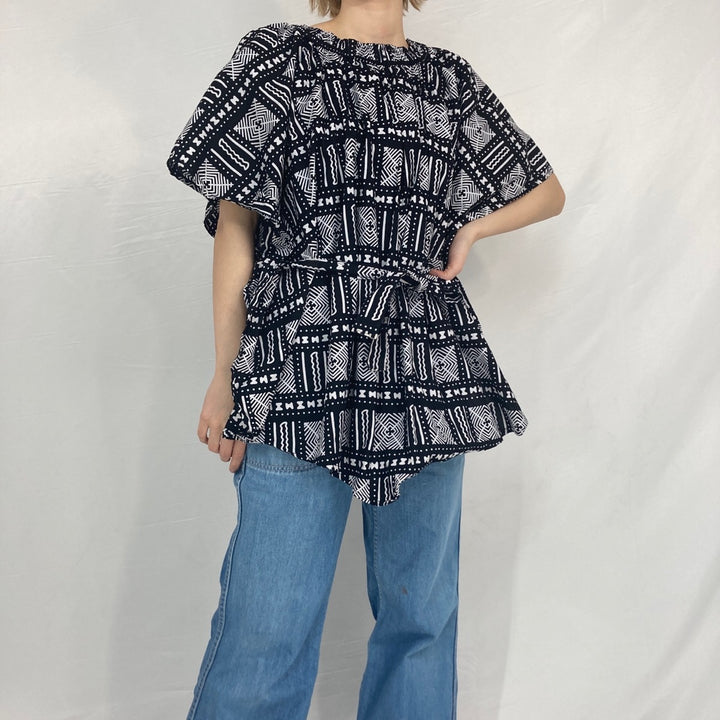 All-over print short-sleeve tunic for women L /eaa288522