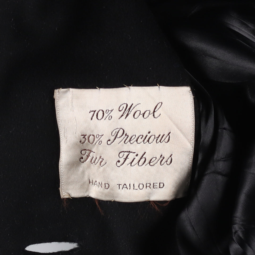 Wool long coat with fur, women's M /eaa293968