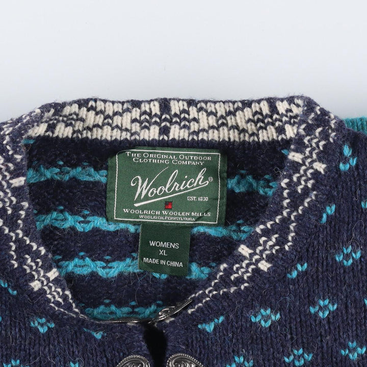 WOOLRICH All-over print wool Tyrolean sweater for women L /eaa296435