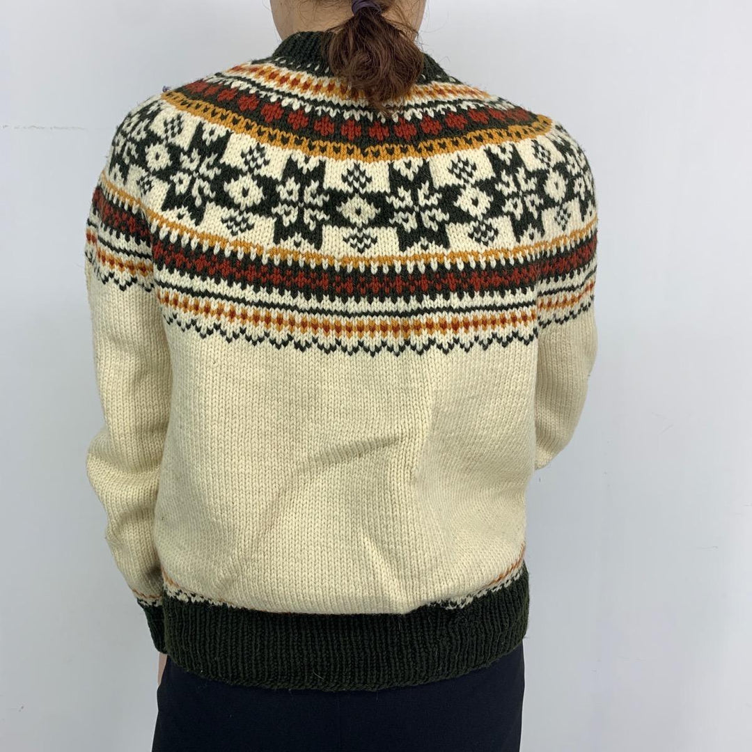 Scandinavian Sweater Makers Nordic Wool Knit Cardigan Women's M /eaa297083