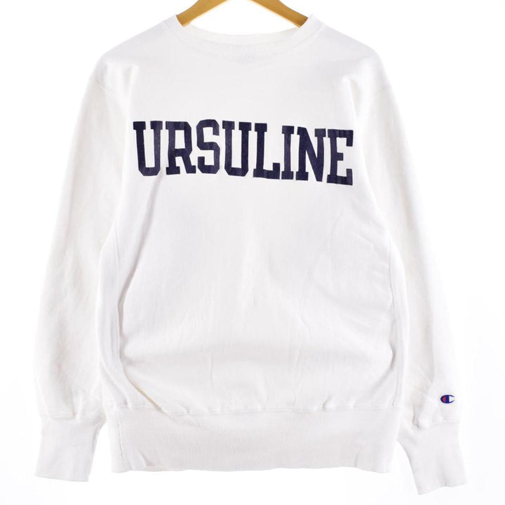 90'S Champion Reverse Weave College Sweatshirt with Embroidered Tag, Made in USA, Men's Size L cotton white type Vintage Second Hand