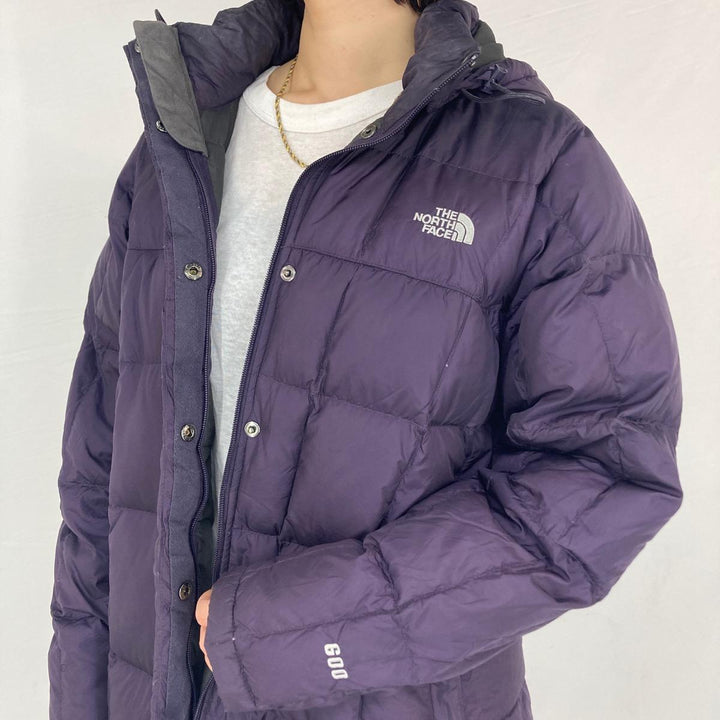 THE NORTH FACE Long Down Hoodie 600 Fill Power Down Coat Women's L /eaa301391