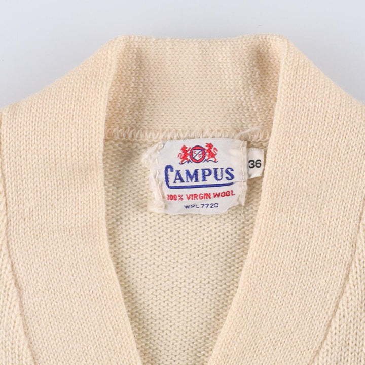 50'S CAMPUS wool lettered knit cardigan, women's, S, vintage / eaa302653