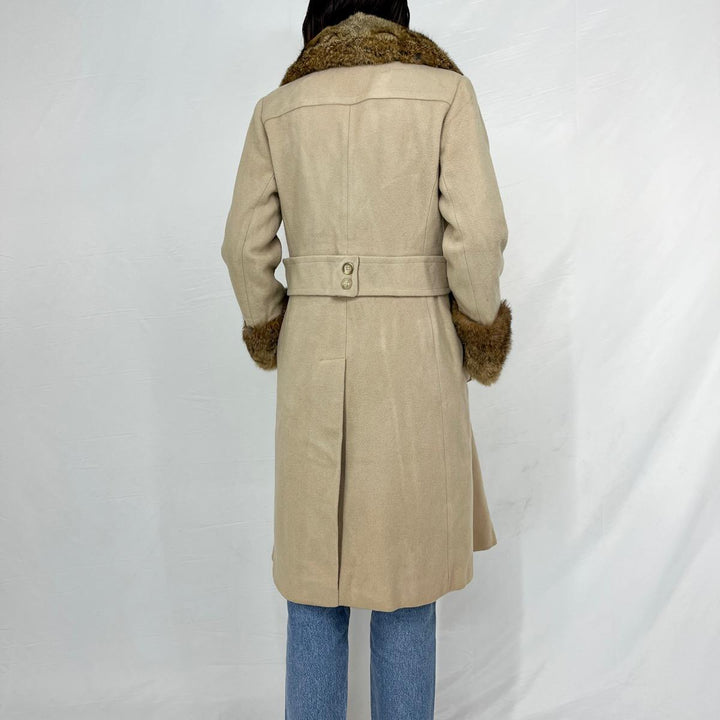 80'S UNKNOWN wool long coat made in USA, women's S, vintage /eaa306354