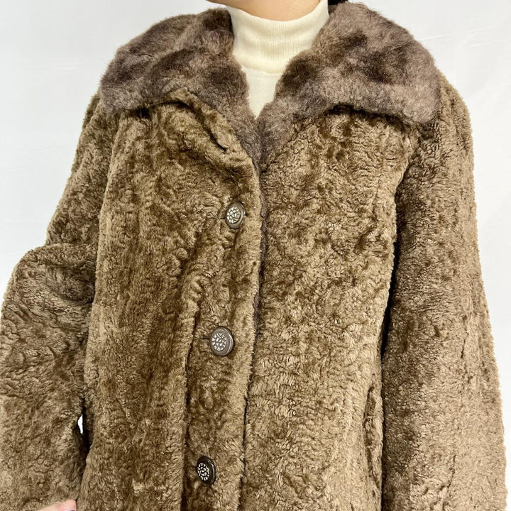 Vintage 70'S UNKNOWN fur coat made in USA, women's L / eaa306357