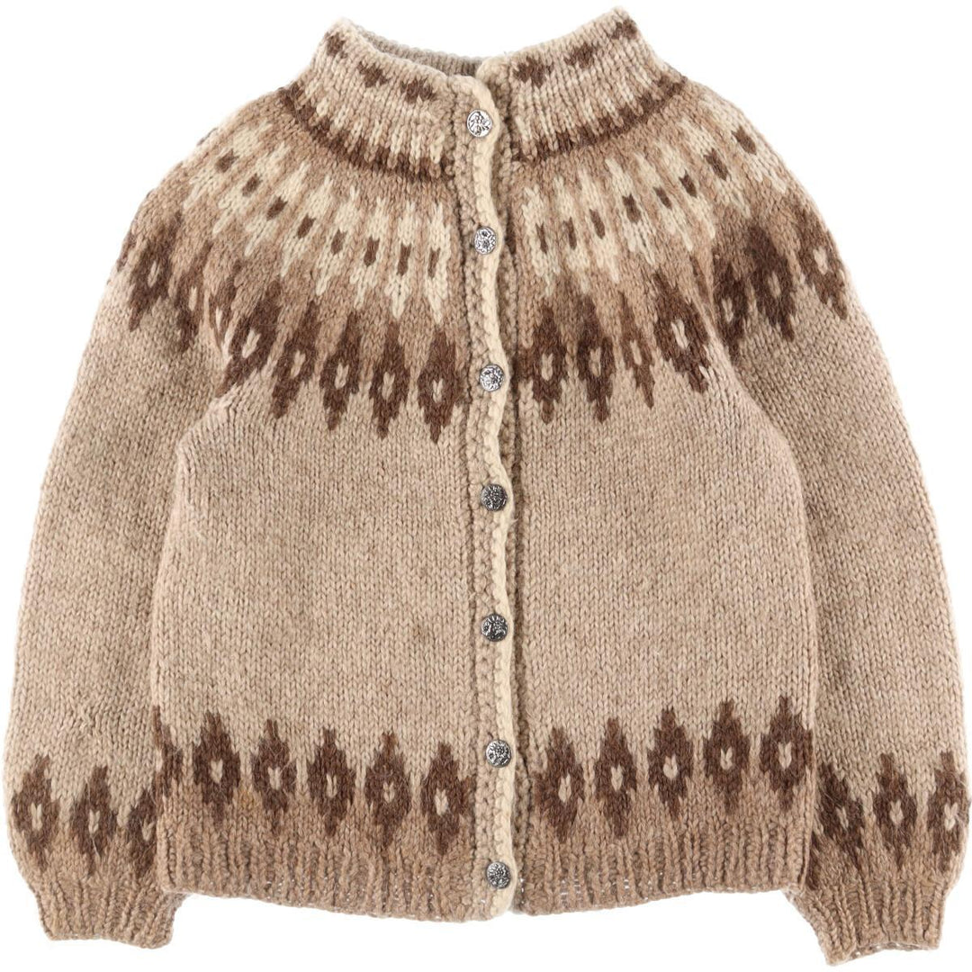 Nordic wool knit cardigan, women's M, vintage / eaa306464