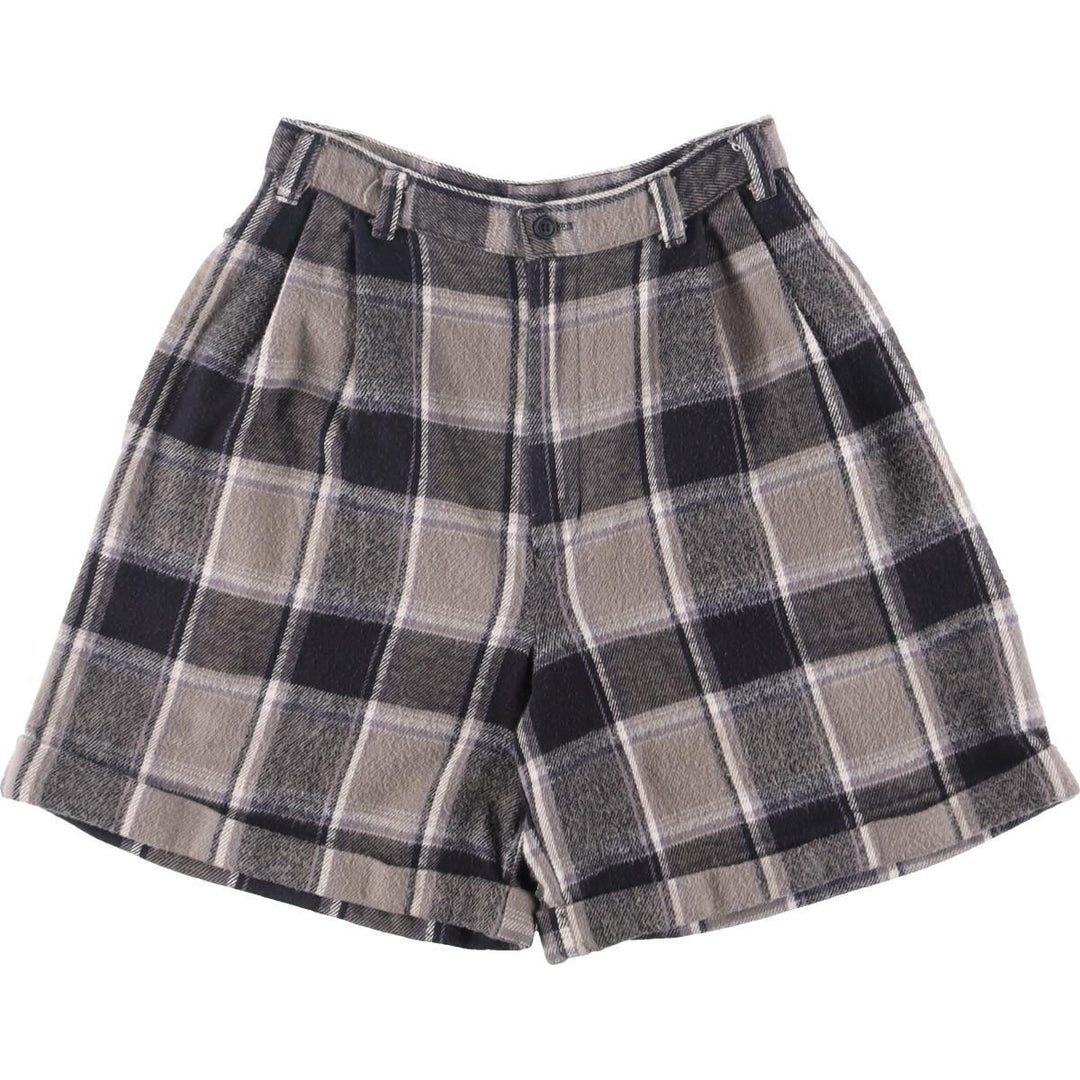 SKOOZI Check Pattern Cotton Shorts Short Pants Made in USA Women's L /eaa309213