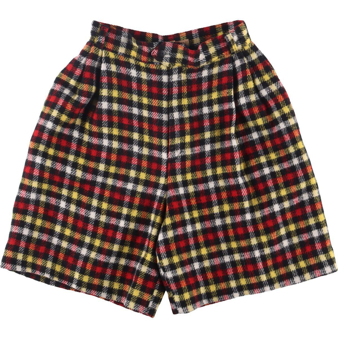 RUFFHEWN Check Pattern Wool Shorts Made in USA Women's M /eaa309214