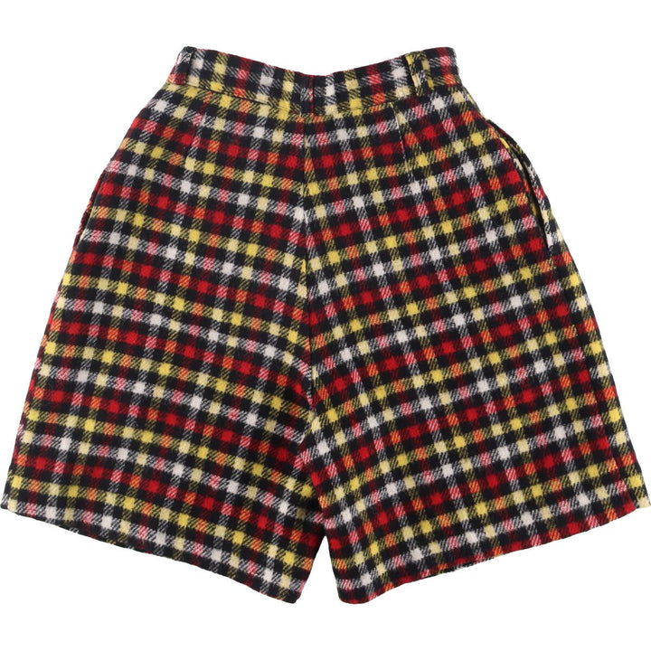 RUFFHEWN Check Pattern Wool Shorts Made in USA Women's M /eaa309214