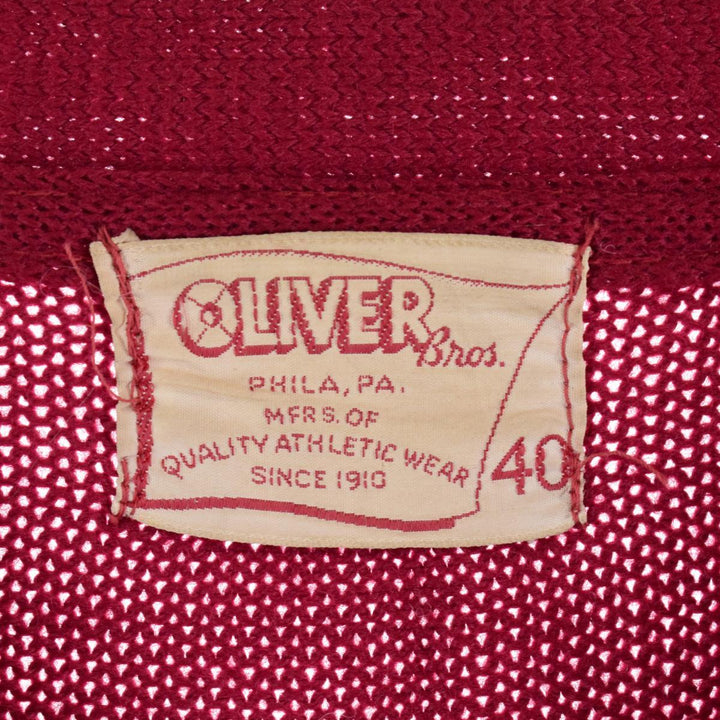 50s-60'S OLIVER Bros Wool Lettered Knit Cardigan Men's S Vintage /eaa310859