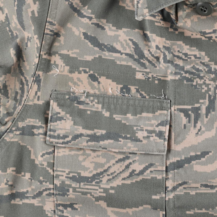 2007 delivery, genuine US military item, USAIR FORCE ABU, digital tiger camo, camouflage BDU, military jacket, made in USA, 6XS, women's M /eaa311112