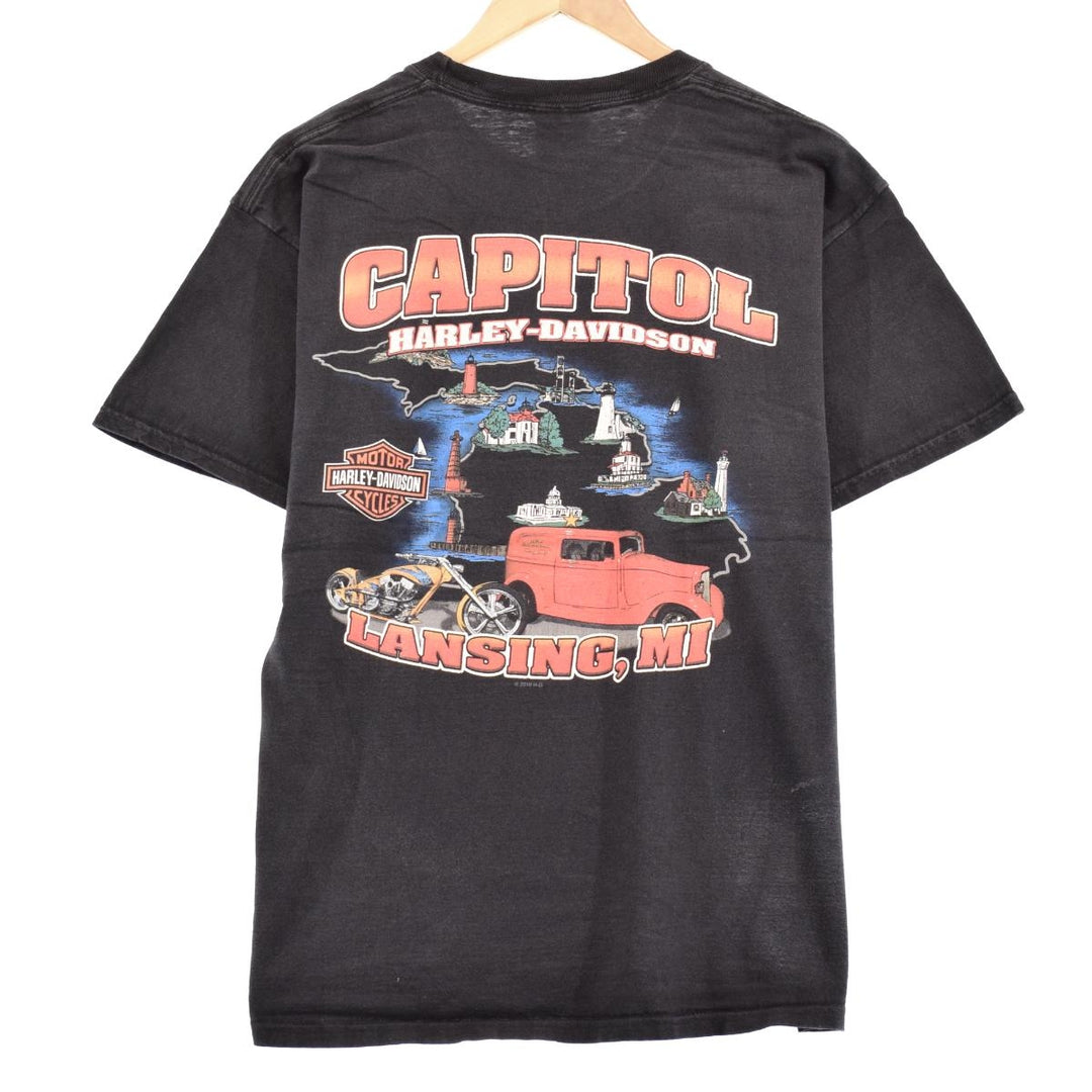 Harley-Davidson Hanes Motorcycle Bike T-shirt Men's L /eaa313765