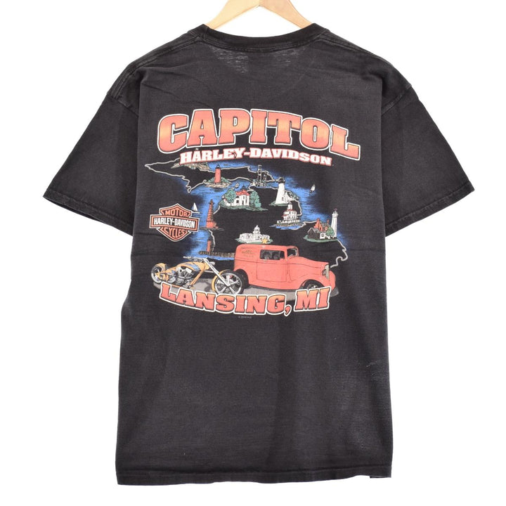 Harley-Davidson Hanes Motorcycle Bike T-shirt Men's L /eaa313765