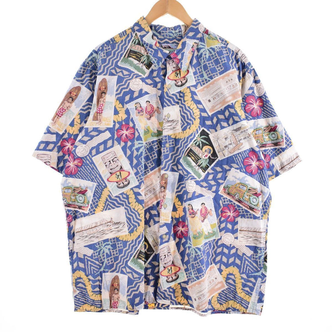 80s-90'S Reyn Spooner Diamond Head Tag All-Over Hawaiian Aloha Shirt Made in Hawaii Men's XXL Vintage /eaa316319