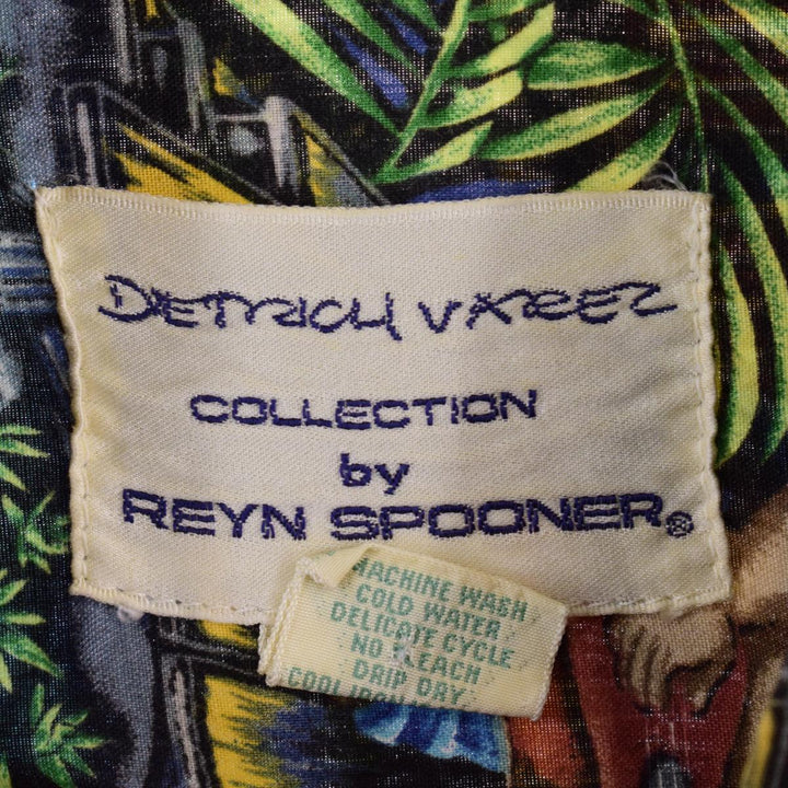 Reyn Spooner DIETRICH VAREZ COLLECTION All-over print rayon Hawaiian aloha shirt Made in Hawaii Men's XL /eaa316321