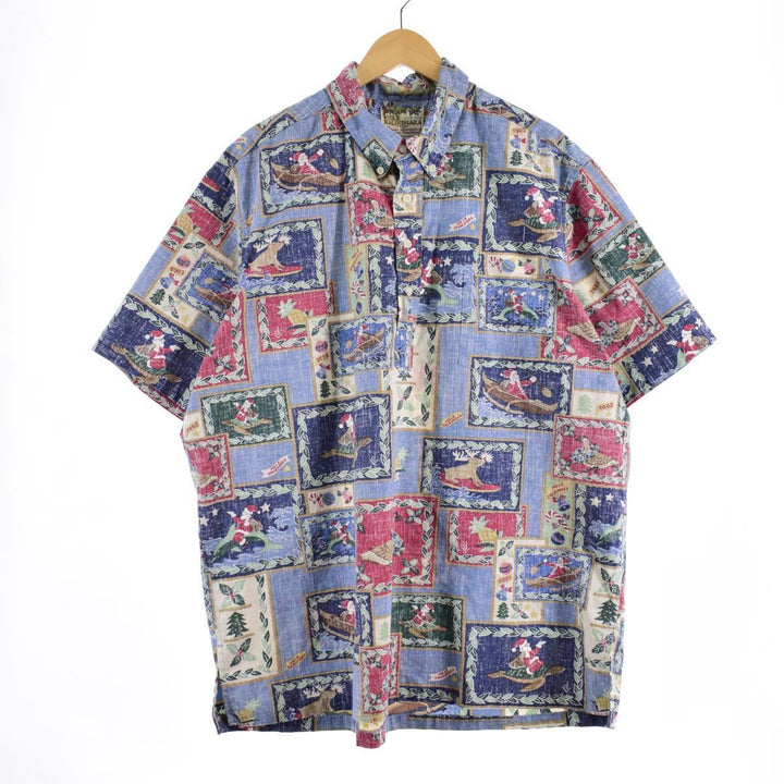 Reyn Spooner MELE KALIKIMAKA Christmas Limited Edition All-over Print Pullover Button-down Hawaiian Aloha Shirt Men's XL /eaa316803