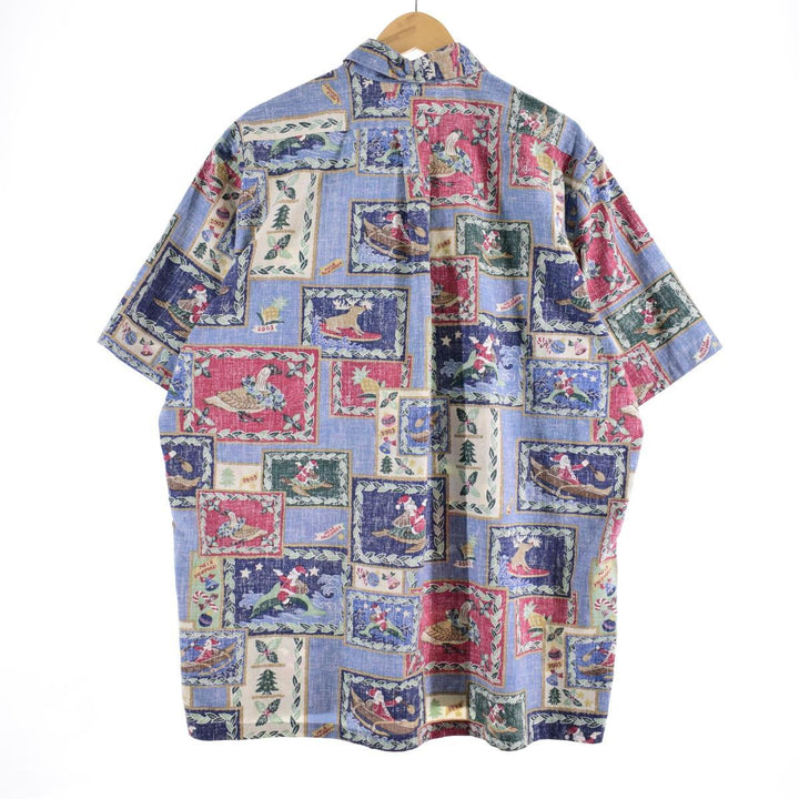 Reyn Spooner MELE KALIKIMAKA Christmas Limited Edition All-over Print Pullover Button-down Hawaiian Aloha Shirt Men's XL /eaa316803