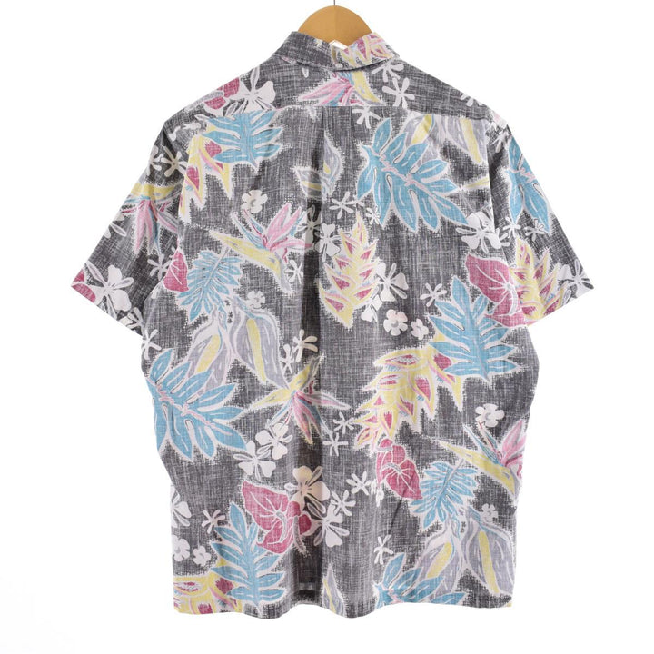 90'S Reyn Spooner Swimsuit Tag All-Over Print Pullover (Half Button) Button-Down Hawaiian Aloha Shirt Men's M /eaa318786