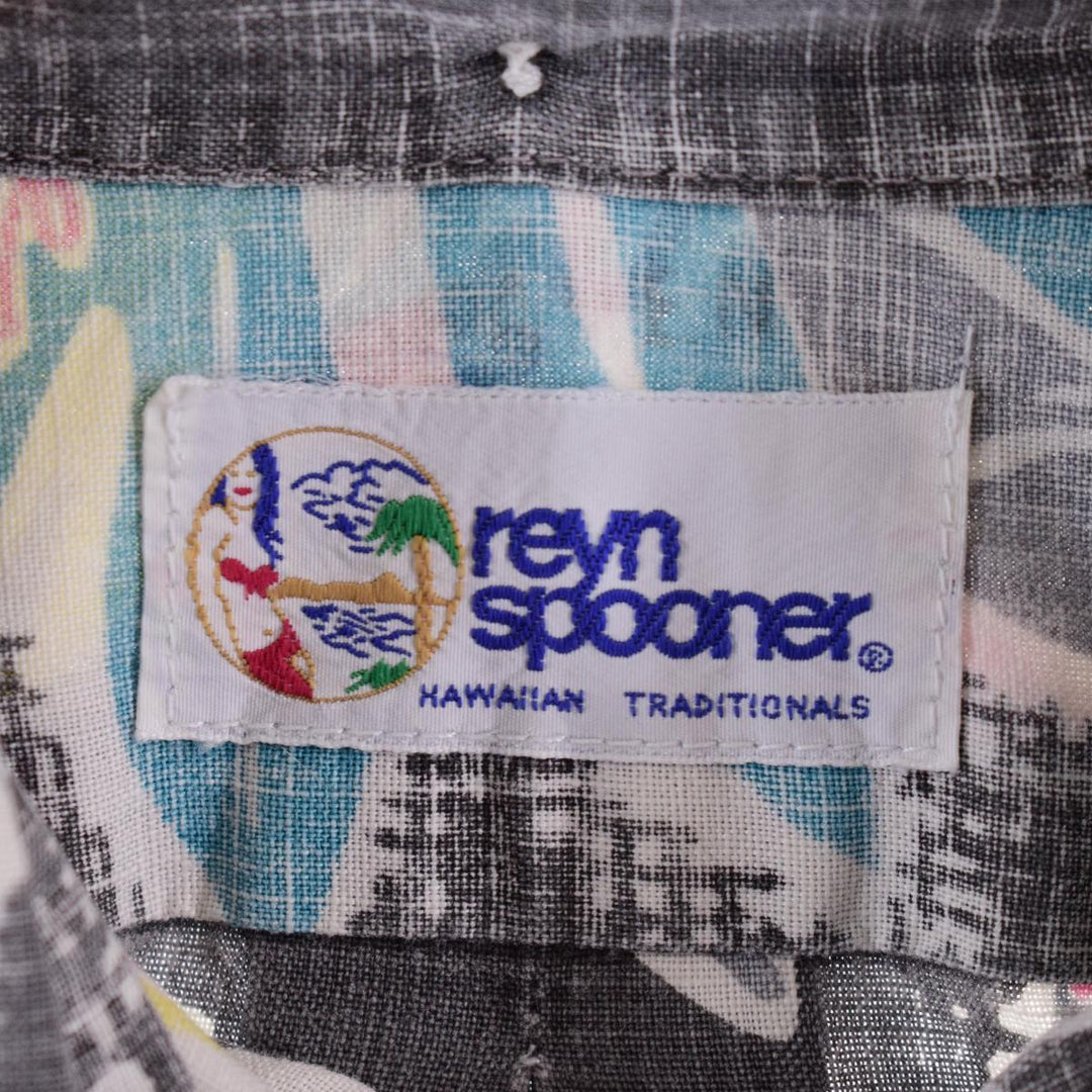 90'S Reyn Spooner Swimsuit Tag All-Over Print Pullover (Half Button) Button-Down Hawaiian Aloha Shirt Men's M /eaa318786