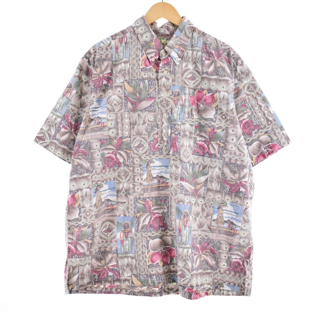 Reyn Spooner MELE KALIKIMAKA All-over Print Pullover Button-Down Hawaiian Aloha Shirt Men's XXL /eaa319036