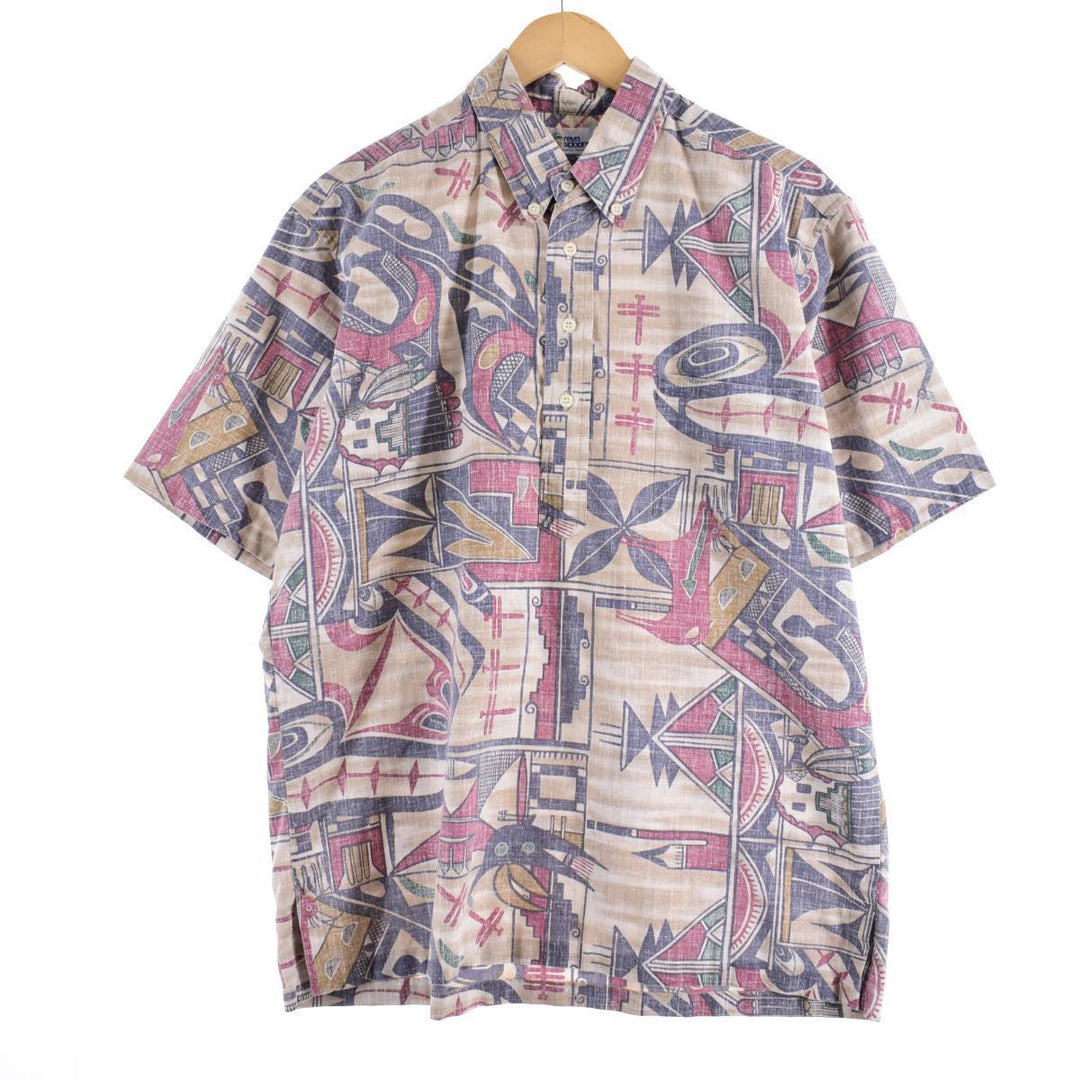 90s~ Reyn Spooner Swimsuit Tag Bikini Tag Button Down Hawaiian Aloha Shirt Men's L Vintage /eaa319038