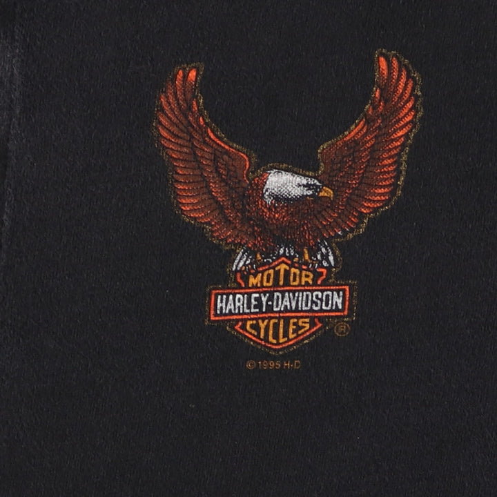 90'S Harley Davidson Henley Neck Motorcycle Bike T-Shirt Made in USA Men's XL Vintage /eaa320506