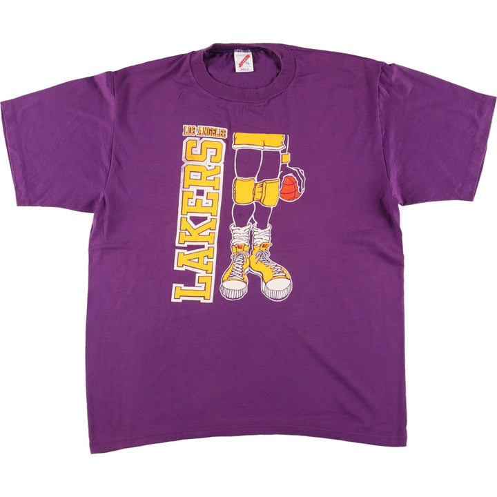 90'S Jerzees Los Angeles Lakers Sports Print T-Shirt Made in USA Men's M Vintage /eaa320525