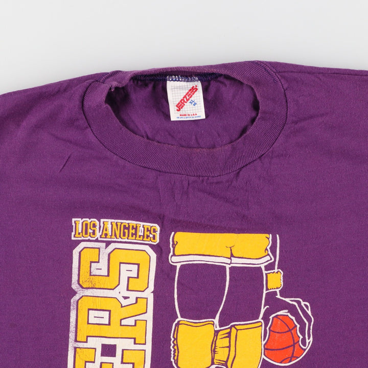 90'S Jerzees Los Angeles Lakers Sports Print T-Shirt Made in USA Men's M Vintage /eaa320525