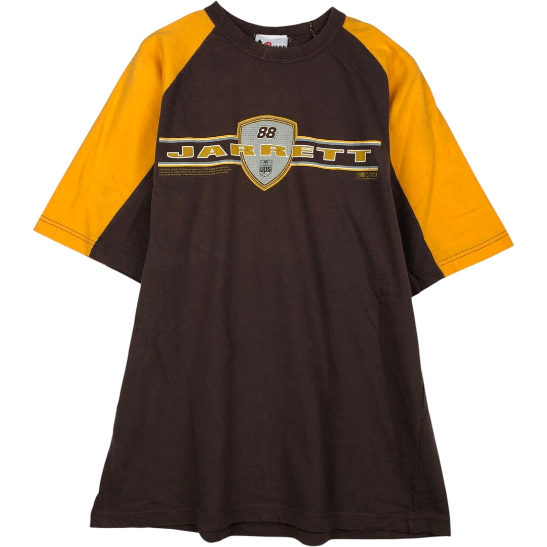 90s-00'S CHASE NASCAR Motorcycle T-shirt, Men's XL size cotton brown type Vintage Second Hand