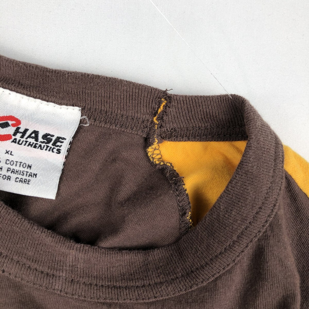 90s-00'S CHASE NASCAR Motorcycle T-shirt, Men's XL size cotton brown type Vintage Second Hand